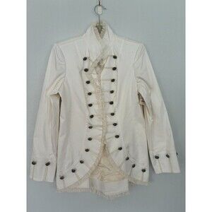 Vintage 90s Zelda military equestrian riding jacket womens white size 8
